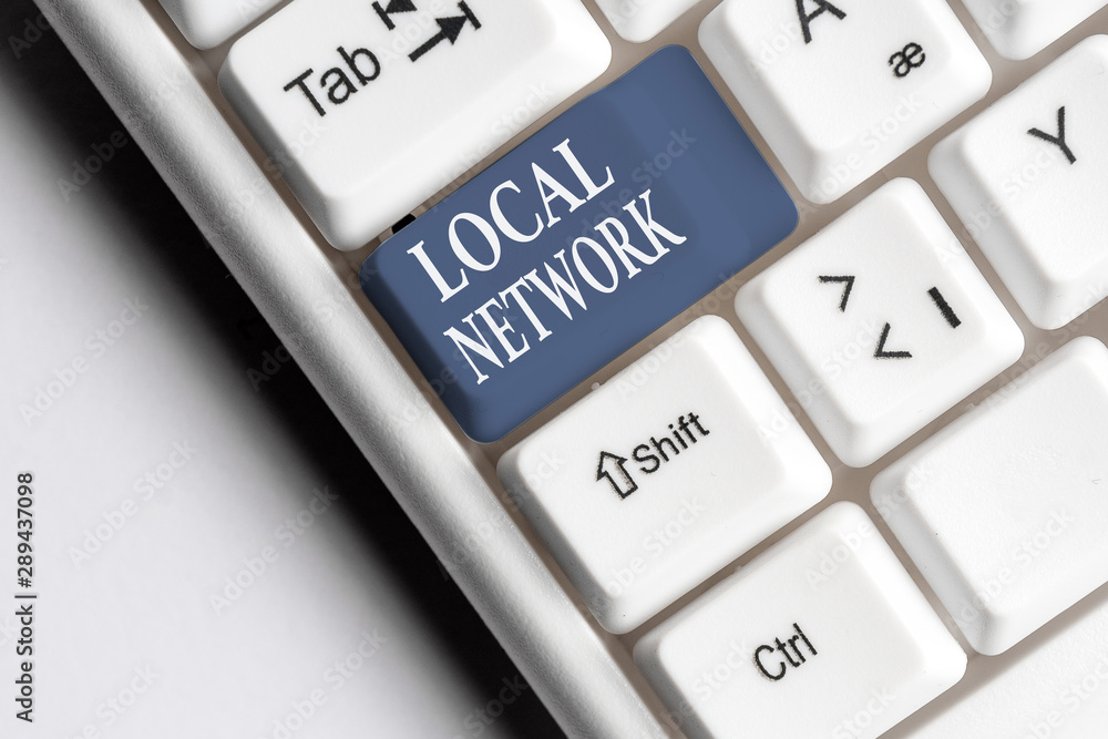 Poster text sign showing local network. business photo text intranet lan radio waves dsl boradband switch c