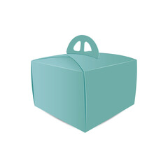 Cardboard box mock up, package for cake design.