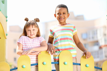 Cute little children on playground