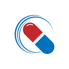 Pills icon isolated on white background. Pills icon simple sign