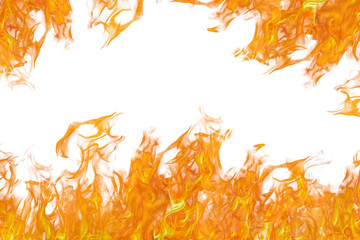 Fire flames on White background_Image 8