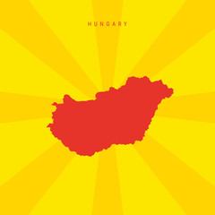 Obraz premium Hungary Vector Map