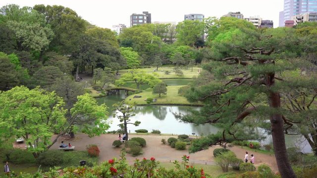 Video timelapse of the garden of Rikugien in Tokyo in Japan.