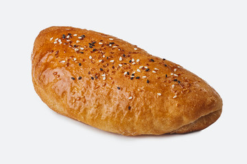 bakery products on white background