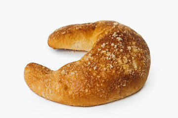 bakery products on white background