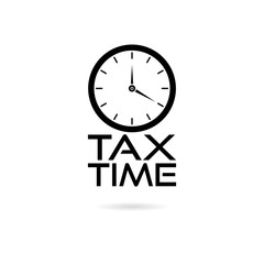 Time tax icon. Simple illustration of time tax icon