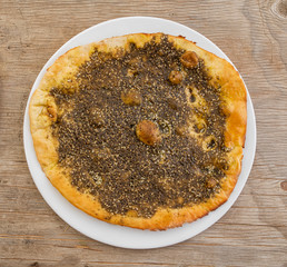 Flatbread with zaatar, Thyme and sesame pastry, Zaatar Pita .