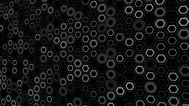 Alpha Channel Tample Hexagon Grid 4k Video Animation