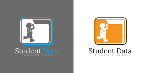 student data logo , kids data icon, can for use application icon -vector