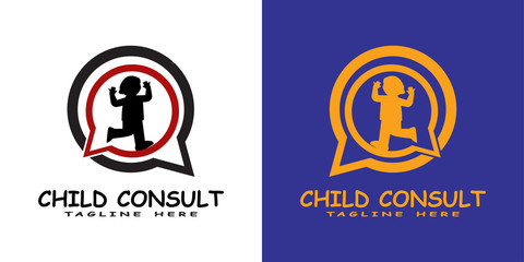 Obraz premium children logo , can for use kids consultant icon -vector