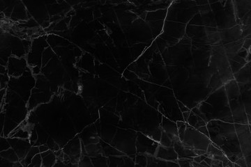 Black marble natural pattern for background, abstract black and white