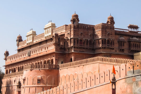 Bikaner, India. Beautiful architecture of Junagarh fort.