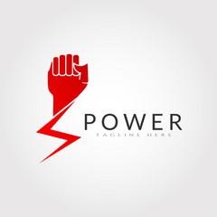 hand power logo design, fist-vector