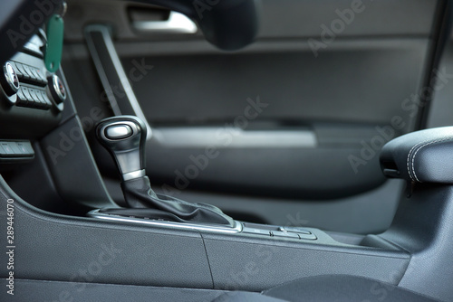 automatic selector lever in the passenger car
