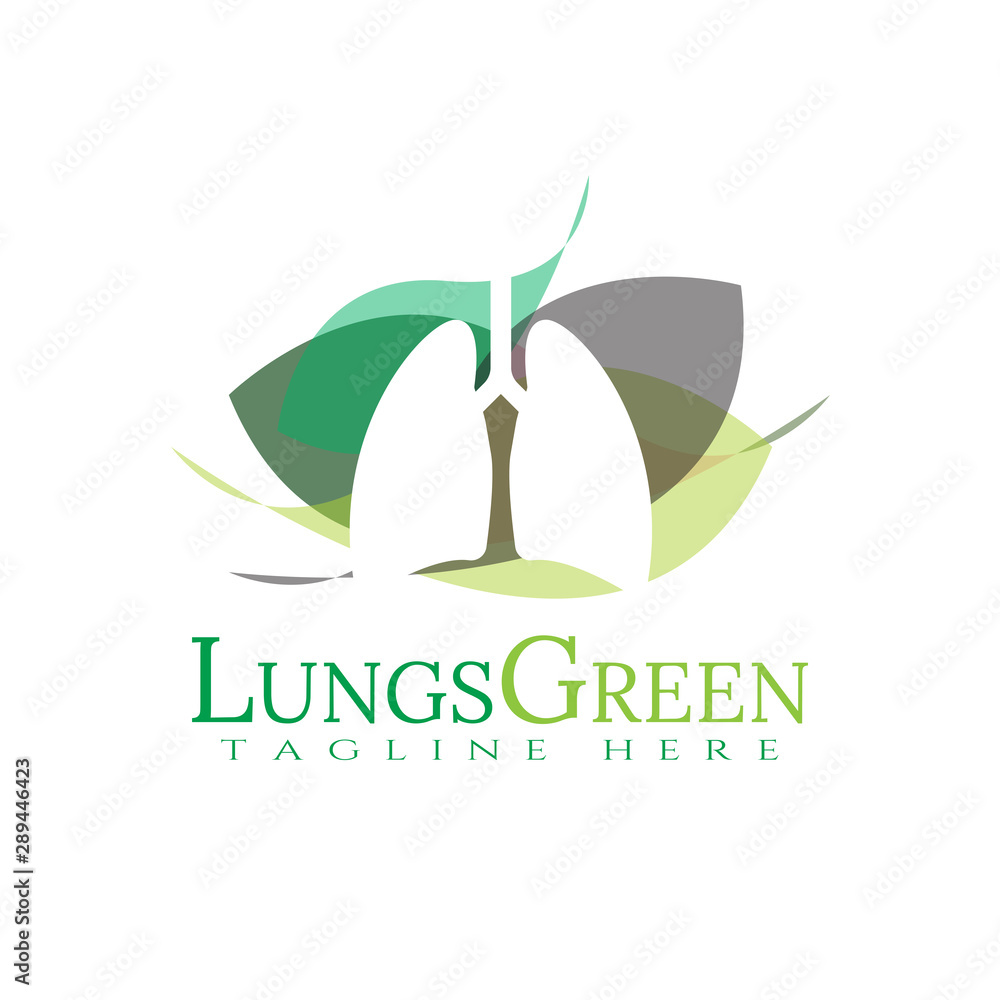 Canvas Prints lung logo design, healthcare and medical icon -vector