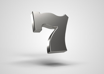 Slots 7 Symbol Slot Machine Reel Casino 3D Render