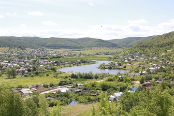 Fototapeta na wymiar view of a village in mountains 3
