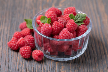 Raspberries in a bowl