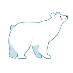 White polar bear standing
