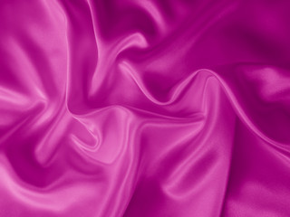 Beautiful smooth elegant wavy hot pink satin silk luxury cloth fabric texture, abstract background design. 