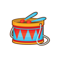 Vector illustration of children drum