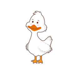 Portrait of cute goose