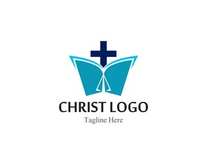 Christ logo or icon template simple creative design