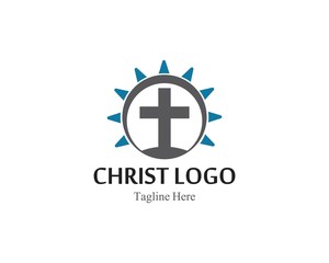Obraz premium Christ logo or icon template simple creative design
