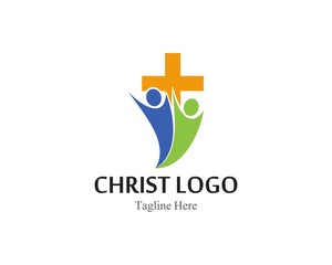 Christ logo or icon template simple creative design