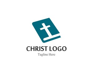 Fototapeta premium Christ logo or icon template simple creative design