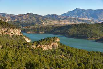 Fototapeta na wymiar Guadalteba Reservoir. Province of Malaga, Spain.