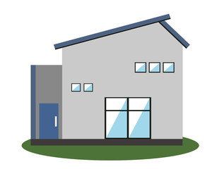 住宅 家 イラスト 一軒家 マイホーム シンプル お金 電卓 Wall Mural Nisi