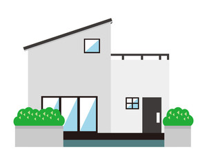 住宅 家 イラスト 一軒家 マイホーム 木 塀 Architecture Wall Mural Architectu Nisi