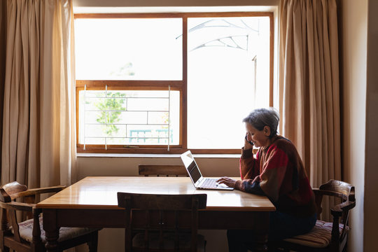 Senior woman enjoying her free time