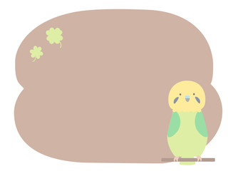 セキセインコ　チョコクローバーフレーム