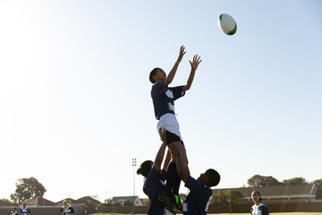 Young adult female rugby team
