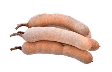  Fresh tamarind isolated on white background