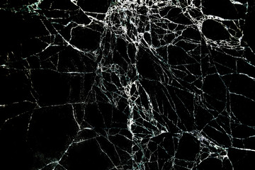 Marble black texture with white line vein patterns  abstract background