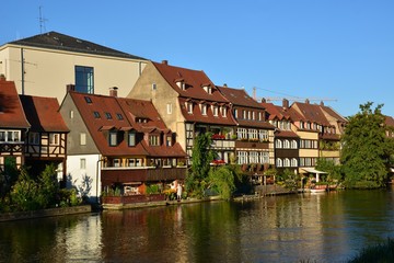 Bamberg, Germany – 08.05.2018: LITTLE VENICE (KLEIN VENEDIG) - Historical houses of fishers at...