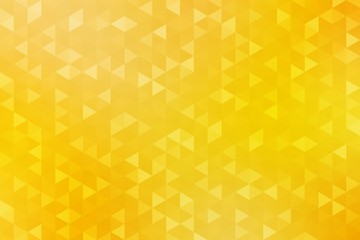Yellow triangles mosaic background. Abstract tiles pattern.