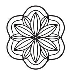 Abstract mandala graphic design decorative elements isolated on white color background for ancient geometric concepts