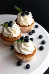 cake with cream and fruits
