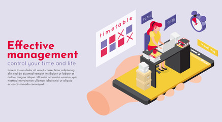 Effective Management Isometric Background