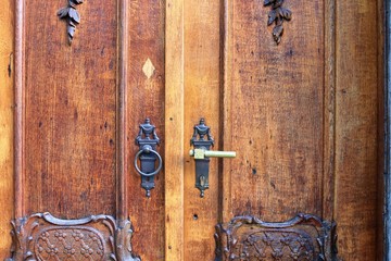Detailed close up view on aged and vintage wood surface textures in high resolution