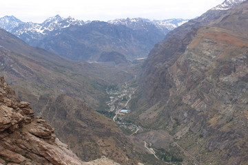 Naklejka premium Valley in the Andes of Central Chile