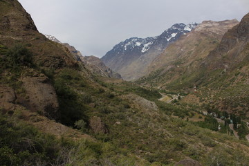 Fototapeta na wymiar A valley in the central Andes of Chile