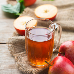 Fresh organic apple juice, harvest  autumn fall concept