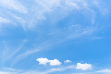 Blue sky and white clouds abstract background.