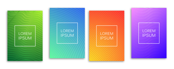 Minimal covers design. Colorful halftone gradients. Future geometric patterns. Eps10 vector.