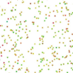 Festive colorful star confetti background. Rectangle vector texture for holidays, postcards, posters, websites, carnivals, birthday